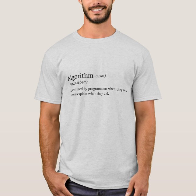 T-shirt Définition drôle d'algorithme (Devant)