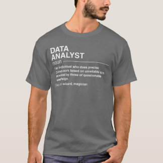 T-shirt Définition drôle d'analyste de données Petit scien