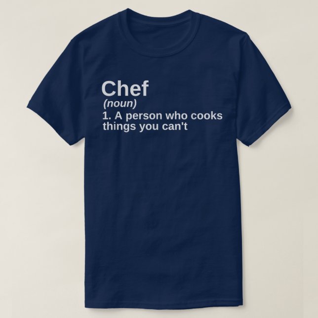 T-shirt Définition drôle de chef Signification École de cu (Design devant)