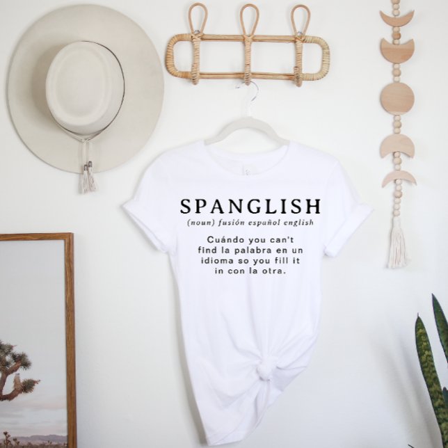 T-shirt Définition drôle de Spanglish | Espagnol Anglais (Créateur téléchargé)
