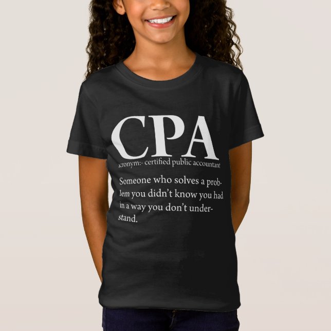 T-Shirt Définition drôle d'expert-comptable de CPA (Devant)