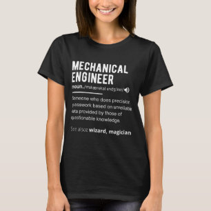 T-shirt Définition drôle d'ingénieur mécanique Ingénierie
