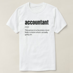 T-shirt Définition drôle du métier de comptable