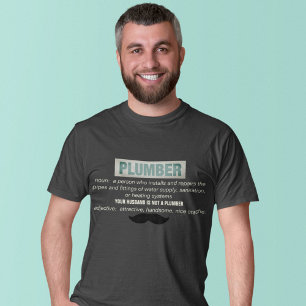 T-shirt Définition Drôle Du Plomber Et Moustache