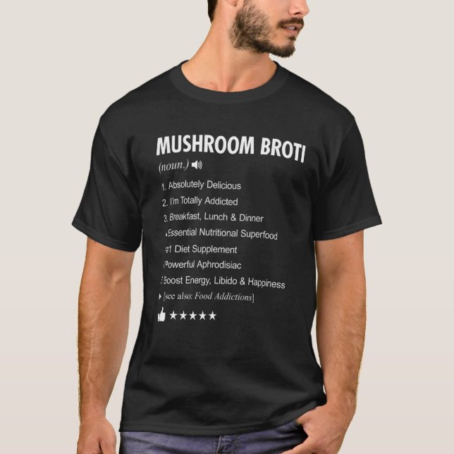 T-shirt Définition du bouillon de champignons Significatio (Devant)