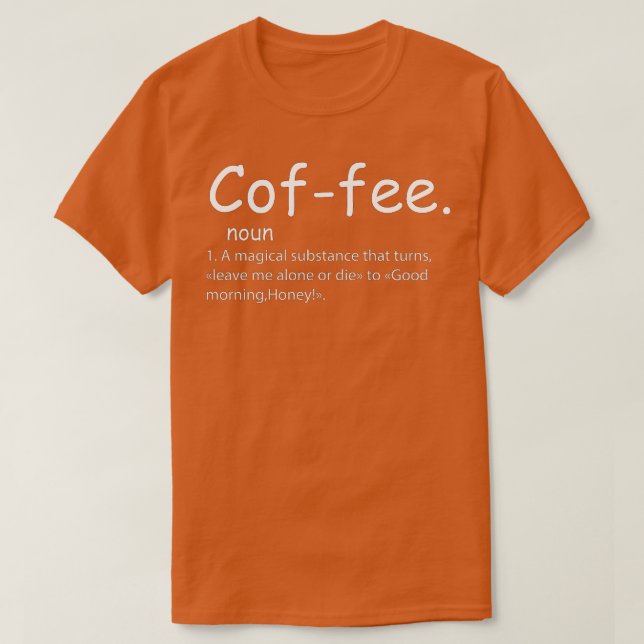 T-shirt Définition du café (Design devant)