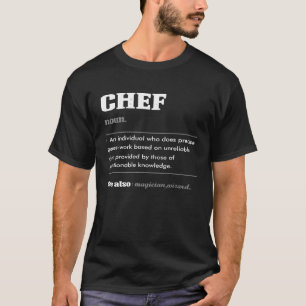 T-shirt Définition du chef Tefs Chefs culinaires Fun Noël