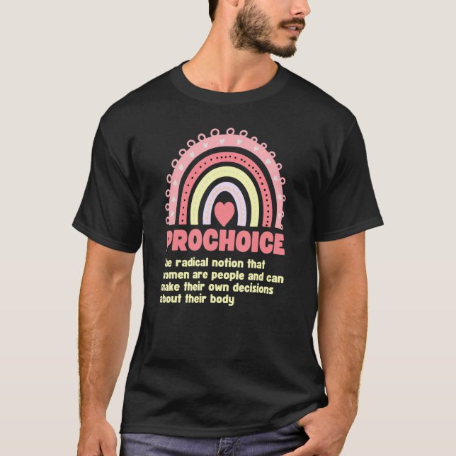 T-shirt Définition du choix Rainbow Feminisme Droits des f (Devant)