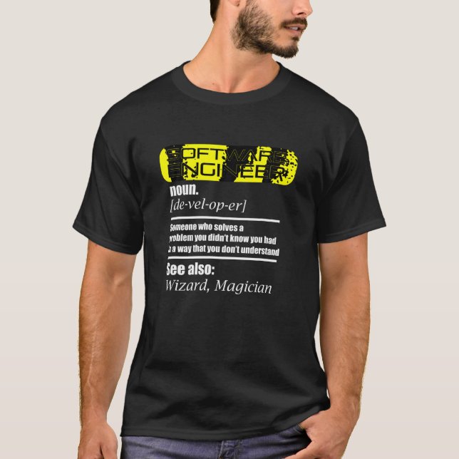 T-shirt Définition du codeur de chemise de l'ingénieur log (Devant)