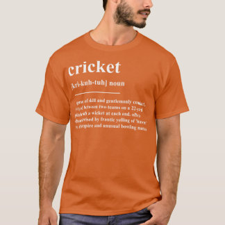 T-shirt Définition du cricket
