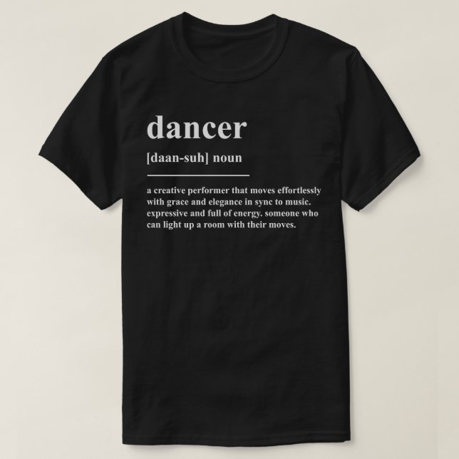 T-shirt Définition du danseur (Design devant)