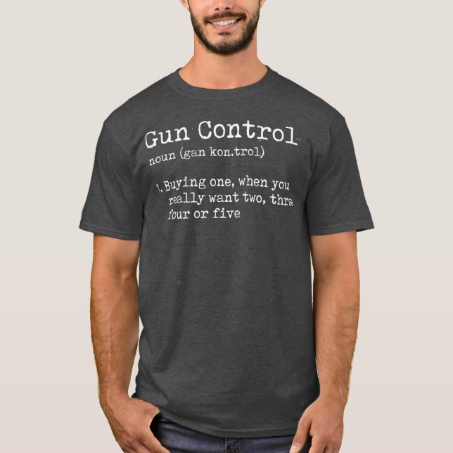 T-shirt Définition du dictionnaire de contrôle d'arme Pro  (Devant)