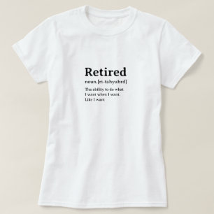 T-shirt Définition du dictionnaire humoristique à la retra