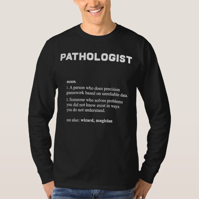 T-shirt Définition du dictionnaire pathologiste (Devant)