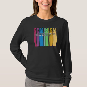 T-shirt Définition du féminisme Rétro Femmes fortes et éga