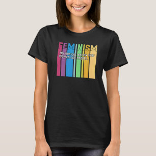 T-shirt Définition du féminisme Rétro Femmes fortes et éga