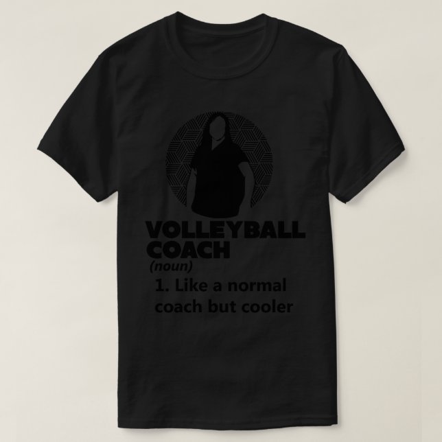 T-shirt Définition du formateur de volleyball (Design devant)