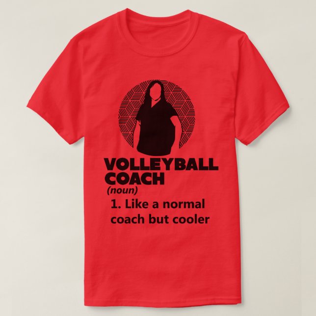 T-shirt Définition du formateur de volleyball (Design devant)