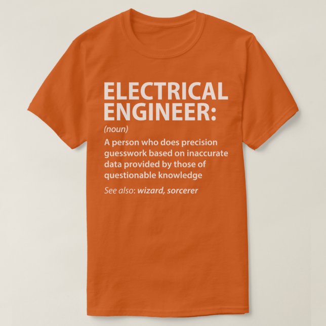 T-shirt Définition du génie électrique (Design devant)