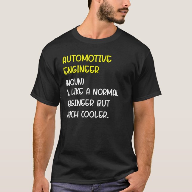 T-shirt Définition du mécanicien automobile (Devant)