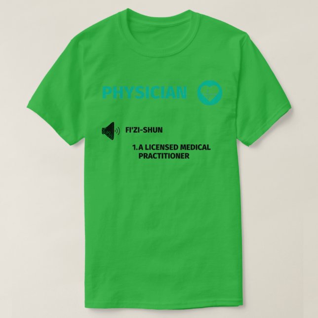 T-shirt Définition du médecin don drôle (Design devant)