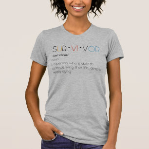 T-shirt Définition du mot survivant : Découvrir moi