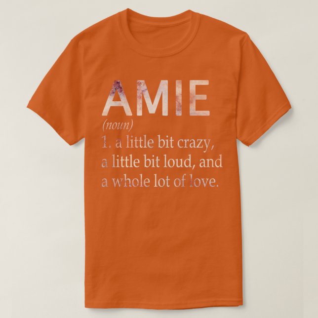 T-shirt Définition du nom de la fille Amie (Design devant)