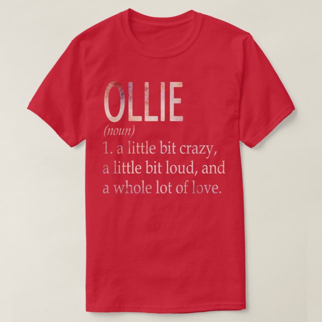 T-shirt Définition du nom de la fille Ollie (Design devant)