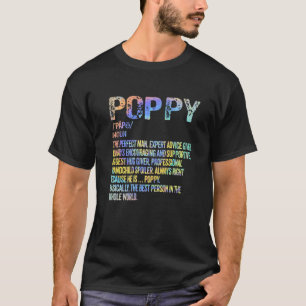 T-shirt Définition du pavot Grand-père grand-père Fête