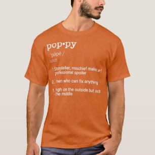 T-shirt Définition du pavot T Funny Fête des pères Cadeau