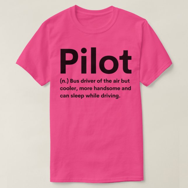 T-shirt Définition du pilote 2 (Design devant)