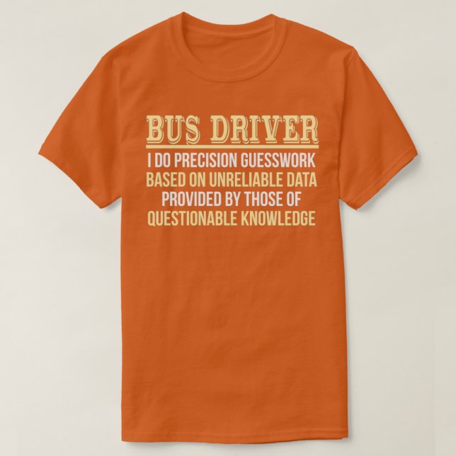 T-shirt Définition du pilote de bus 3 (Design devant)