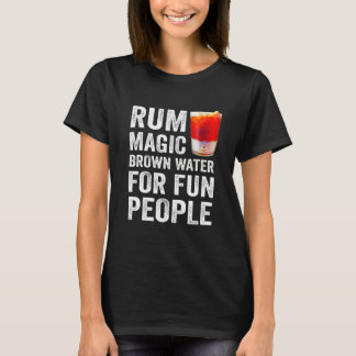 T-shirt Définition du rhum Eau brune magique pour les gens