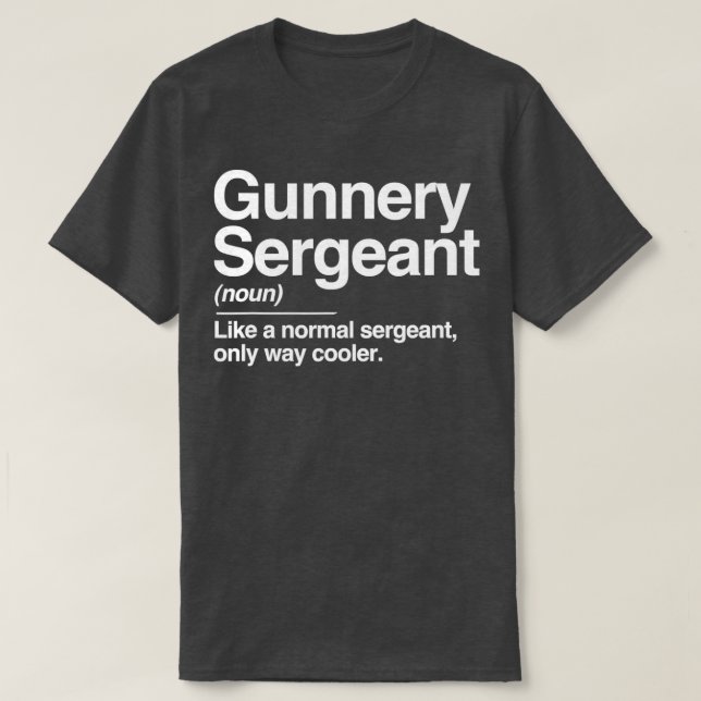 T-shirt Définition du sergent Gunnery (Design devant)