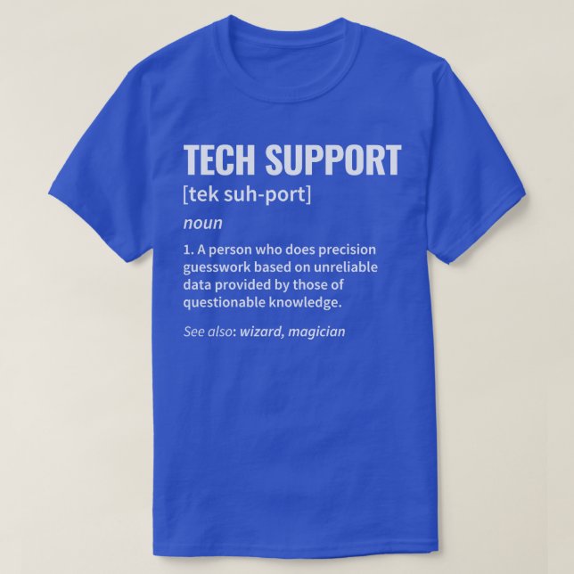 T-shirt Définition du support technique (Design devant)