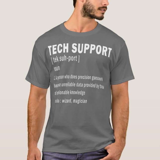 T-shirt Définition du support technique Funny Met Geek Ord (Devant)
