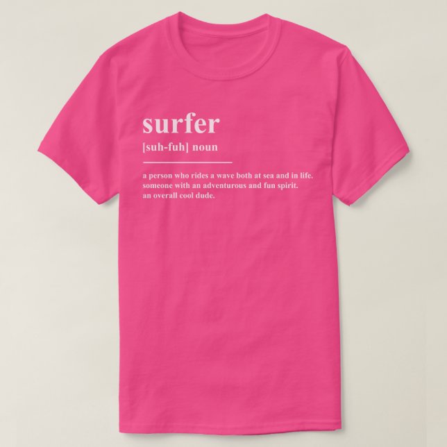 T-shirt Définition du surfeur (Design devant)