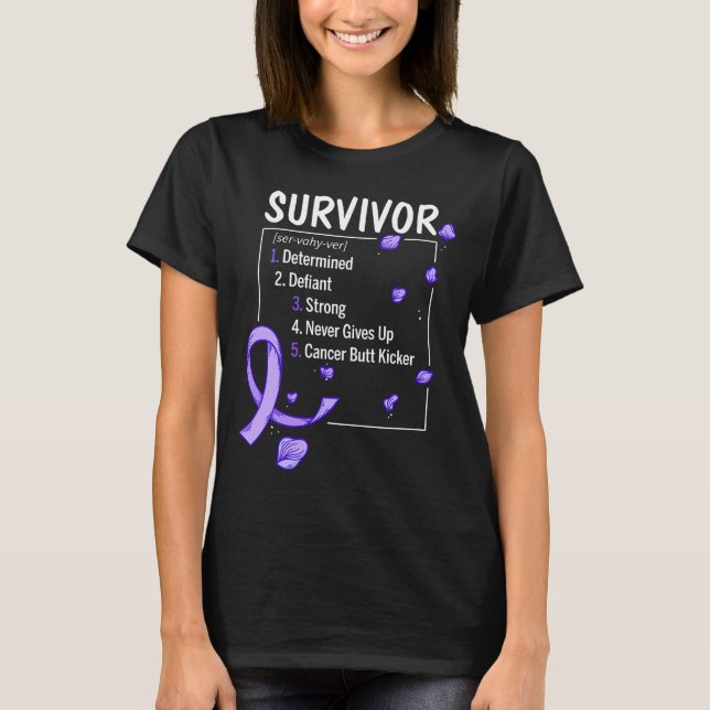 T-shirt définition du survivant du cancer de l'estomac (Devant)