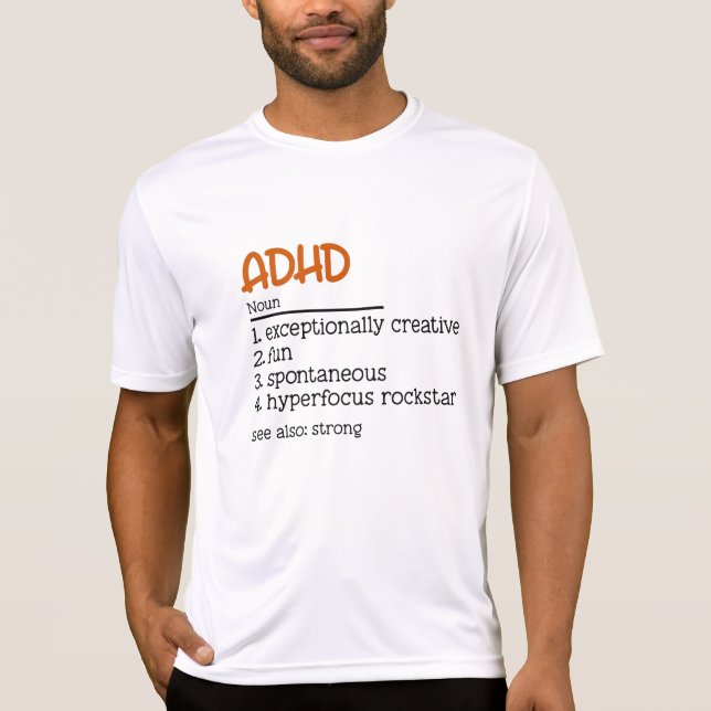 T-shirt Définition du TDAH Sensibilisation à la neurodiver (Devant)