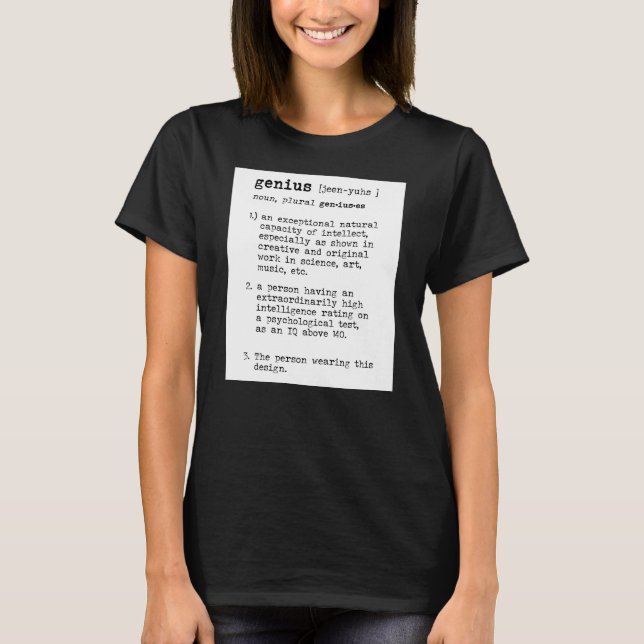 T-shirt Définition d'un génie (Devant)