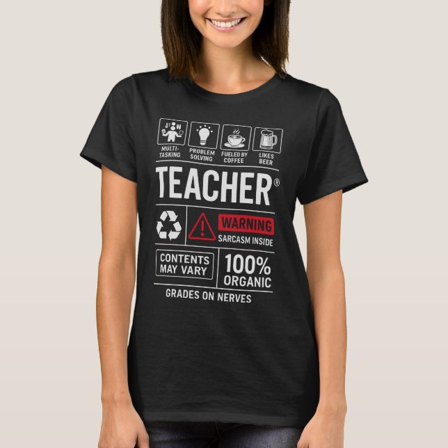 T-shirt Définition d'un professeur drôle — Multi-tâches (Devant)