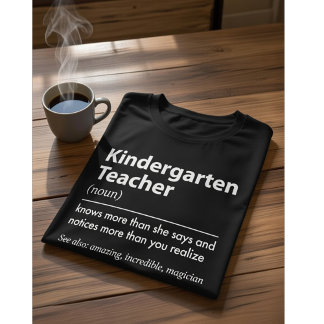 T-shirt Définition d'une enseignante de maternelle qui en