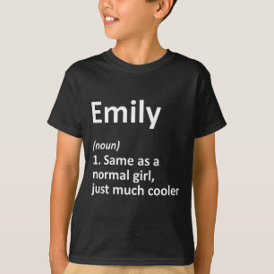T-shirt Définition Emily Nom personnalisé Amusant Annivers