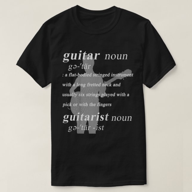 T-shirt Définition guitariste (Design devant)
