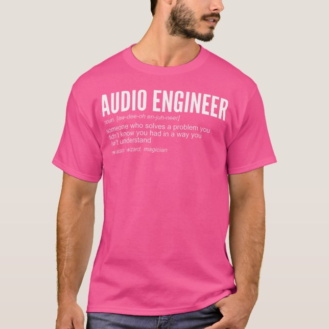 T-shirt Définition Ingénieur sonore Tonmeister Cadeaux Ele (Devant)