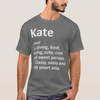 T-shirt Définition KATE Nom Personnalisé Cadeau d'annivers