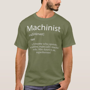 T-shirt Définition Machiniste Meilleur cadeau de Noël 20