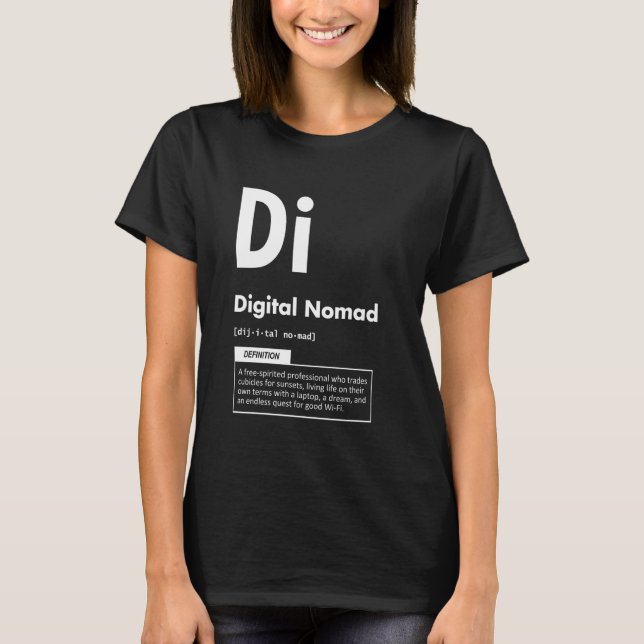 T-shirt Définition Nomad numérique - Drôle succès Hustle M (Devant)
