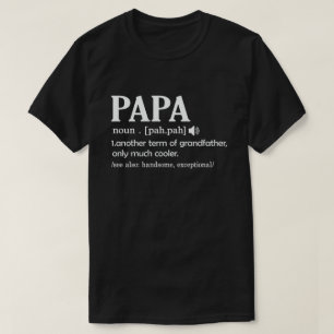 T-shirt Définition Papa Drôle Signification Papa Cool Fête
