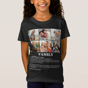 T-Shirt Définition personnalisée de la famille de collages
